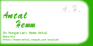 antal hemm business card